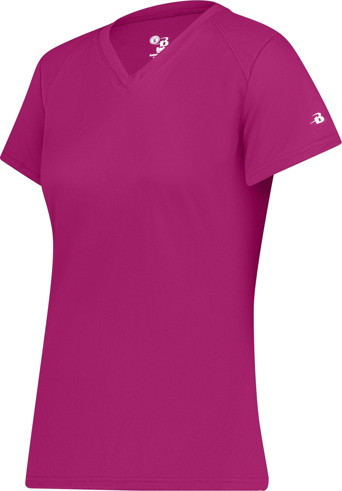 BA HOT PINK LADIES B-CORE V-NECK TEE