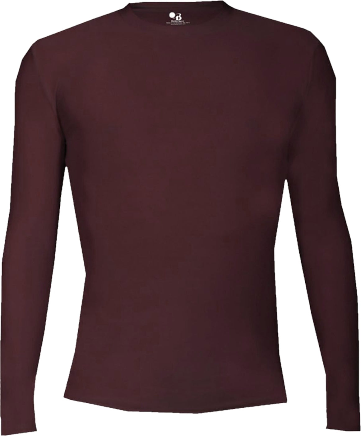 BA MAROON PRO COMPRESSION L/S CREW
