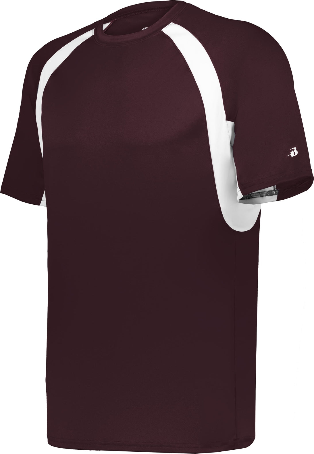 BA MAROON/WHITE YOUTH HOOK TEE