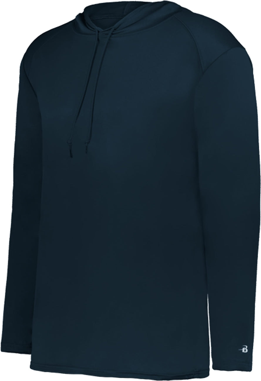 BA NAVY B-CORE L/S HOOD TEE