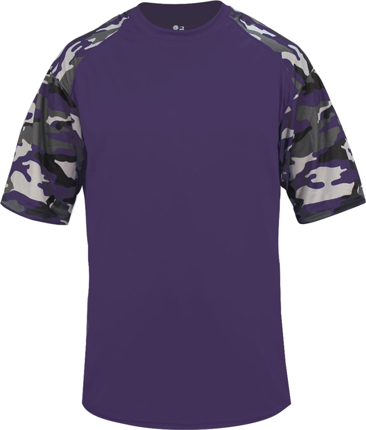 BA PURPLE/PURPLE CAMO YOUTH CAMO SPORT TEE
