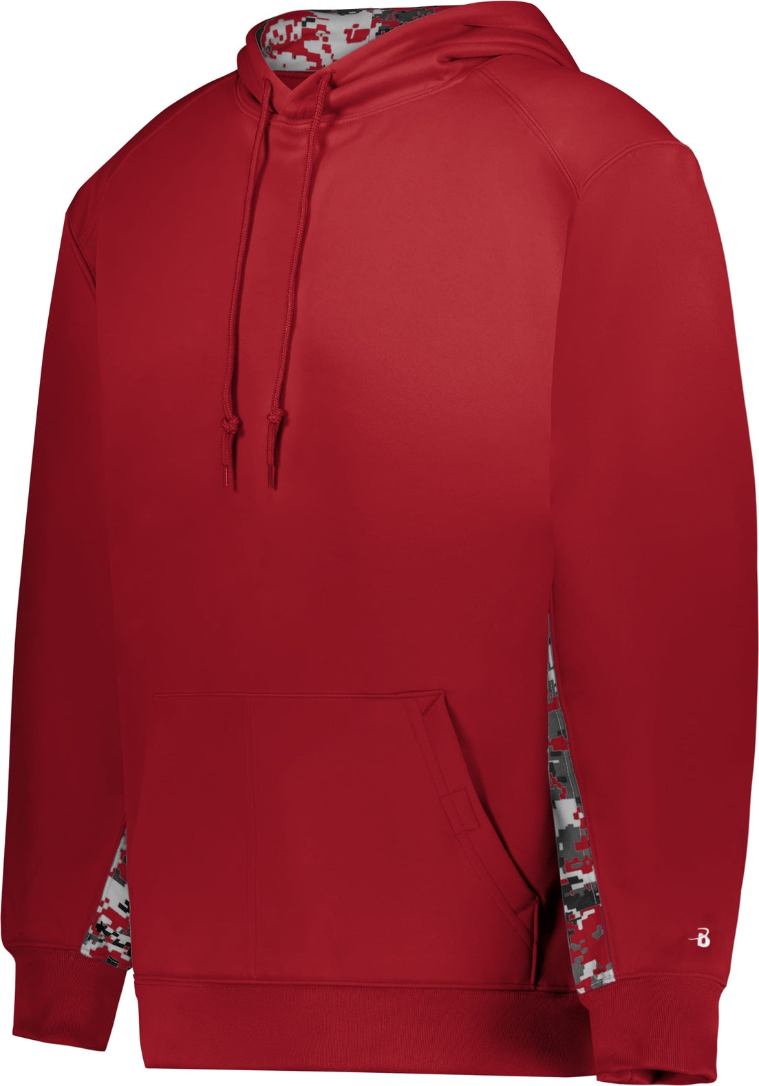 BA RED/RED DIGITAL DIGITAL COLOR BLOCK HOODIE