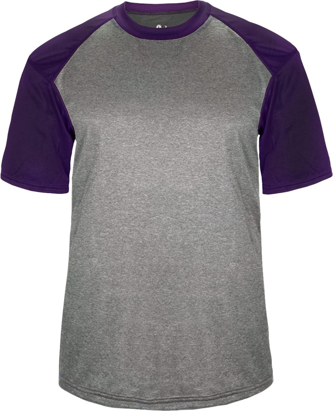 BA STEEL HEATHER/PURPLE SPORT HEATHER TEE