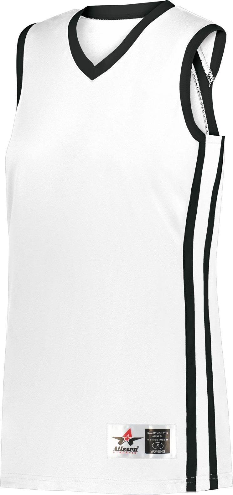 BA WHITE/BLACK LADIES BASKETBALL JERSEY