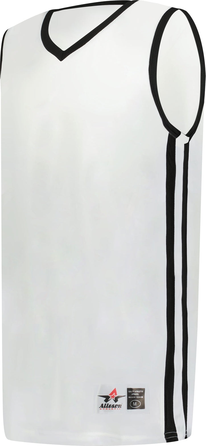 BA WHITE/BLACK YOUTH BASKETBALL JERSEY