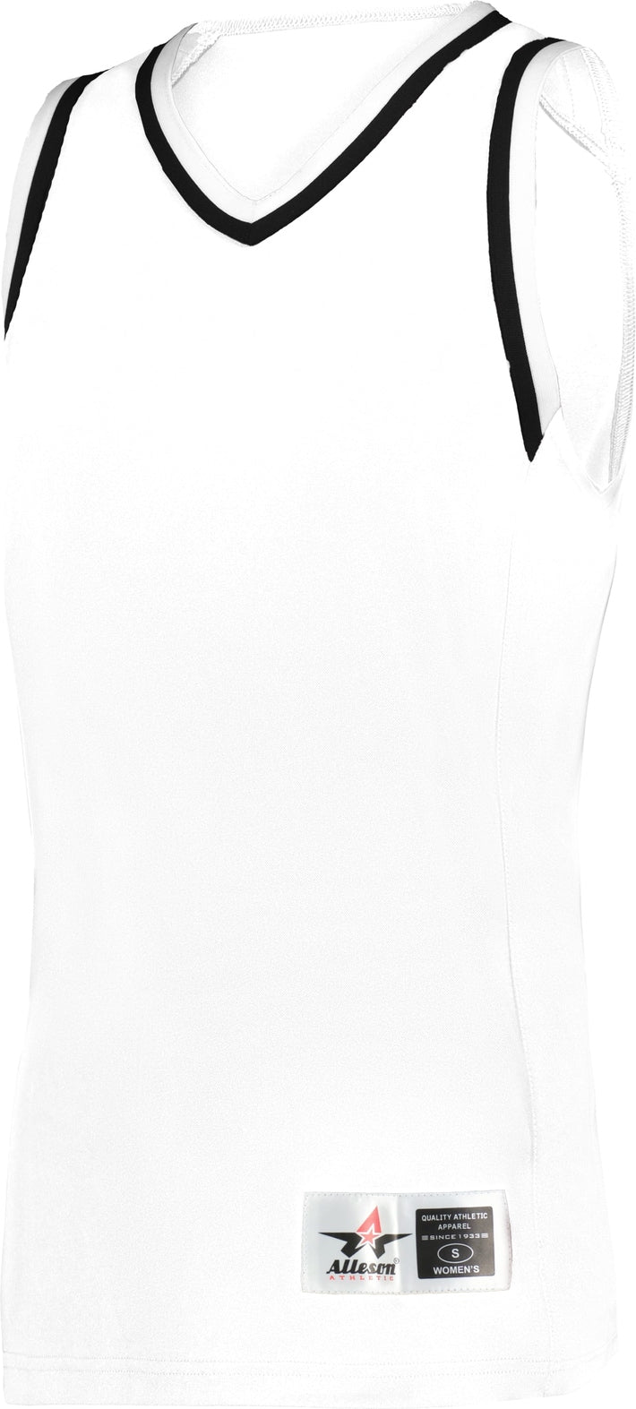 BA WHITE/BLACK/WHITE GLIDE WOMEN'S BASKETBALL JERSE