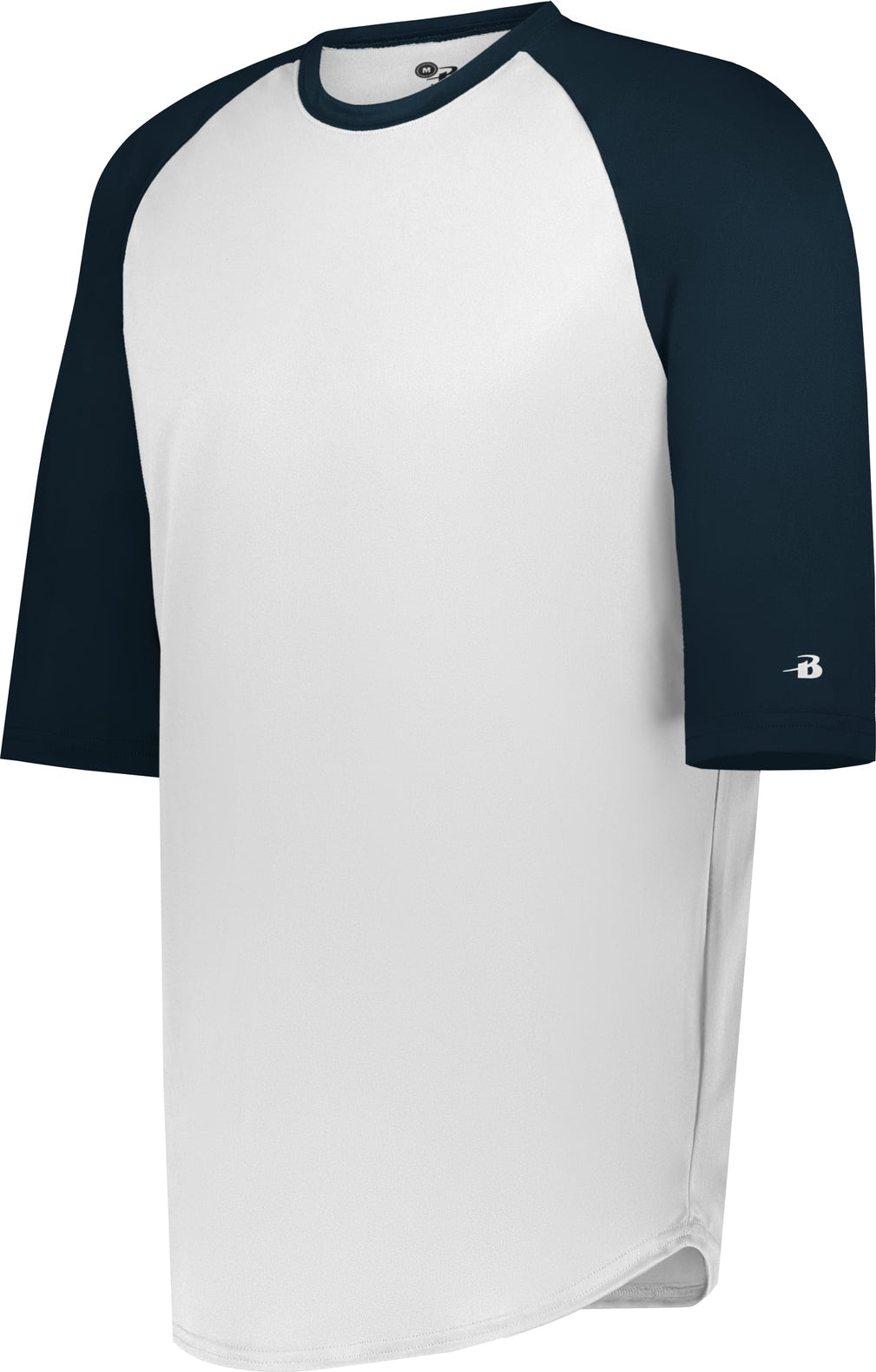 BA WHITE/NAVY B-BASEBALL TEE
