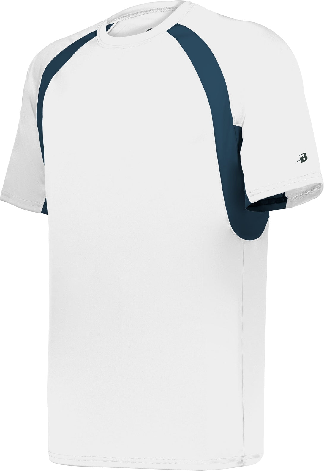 BA WHITE/NAVY HOOK TEE