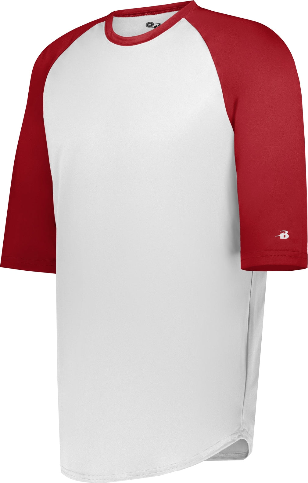 BA WHITE/RED B-BASEBALL TEE