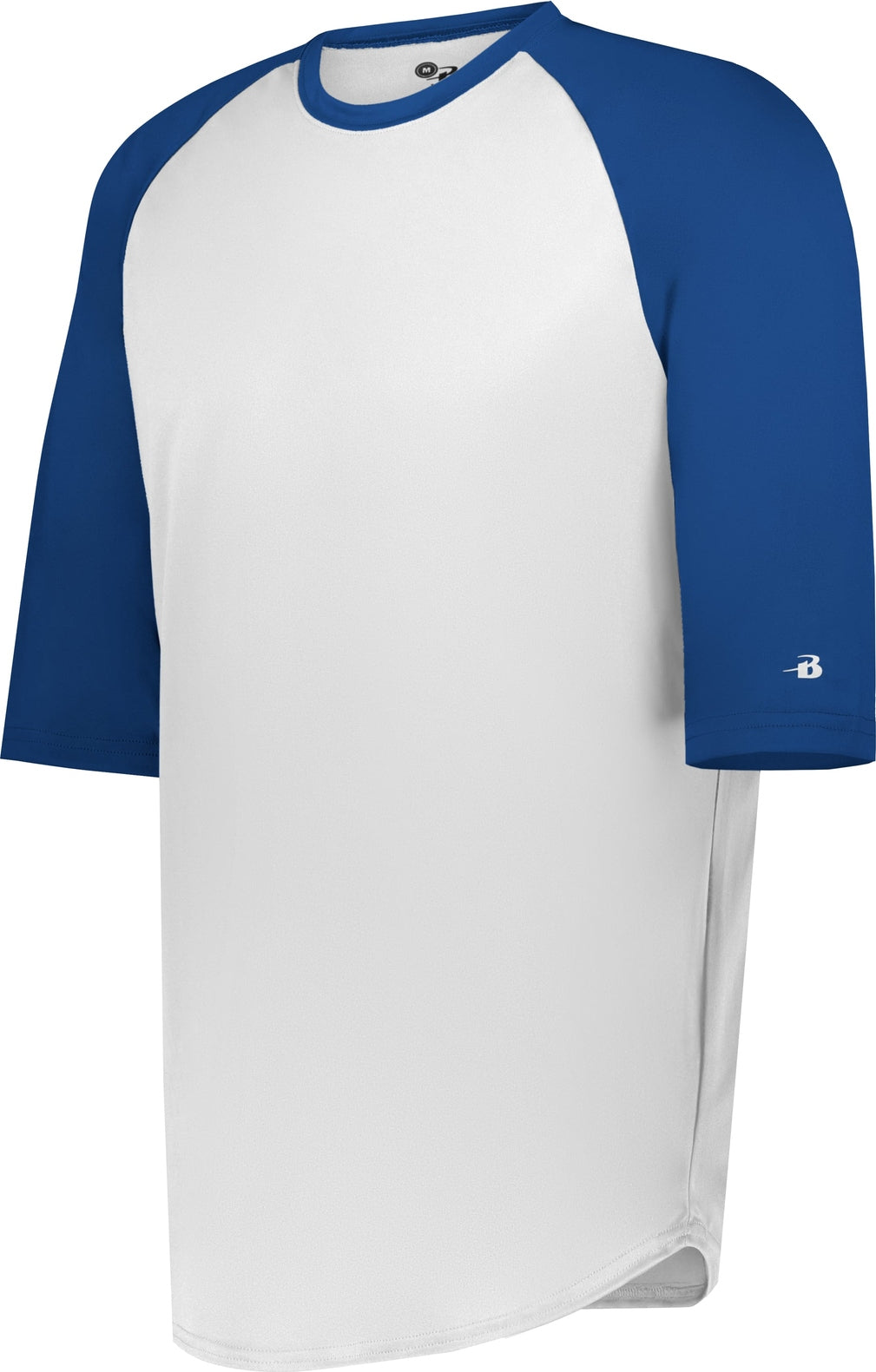 BA WHITE/ROYAL B-BASEBALL TEE
