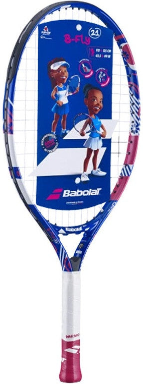 Babolat B’ Fly 21 Junior (strung) (2023) - White Pink Purple