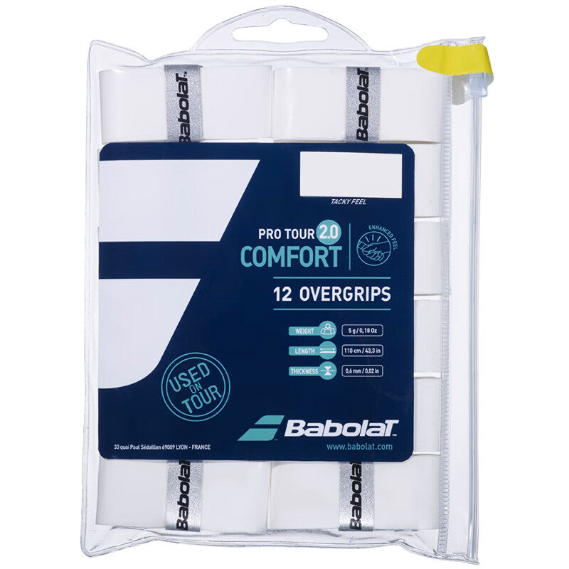 Babolat Pro Tour 2.0 Overgrip (12x) (white) - Wht / Os