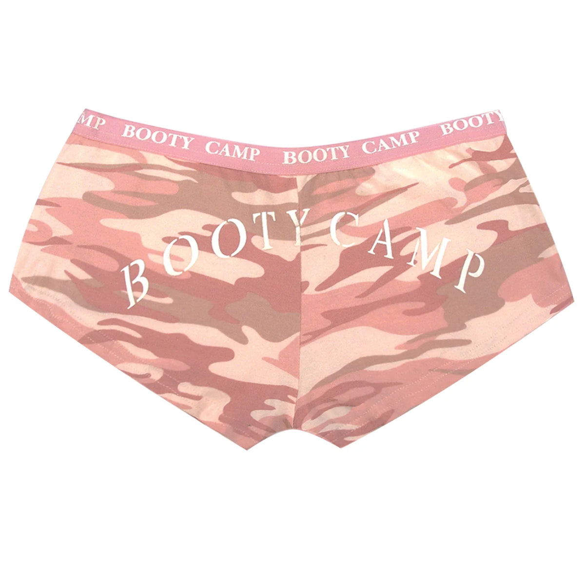 Baby Pink Camo ?Booty Camp’ Booty Shorts