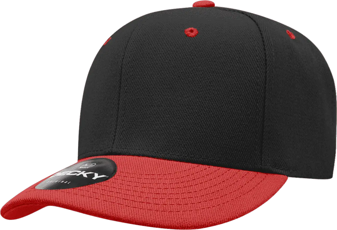 Decky 206 Low Structured Baseball Cap - Black Red - one Size Fits Most