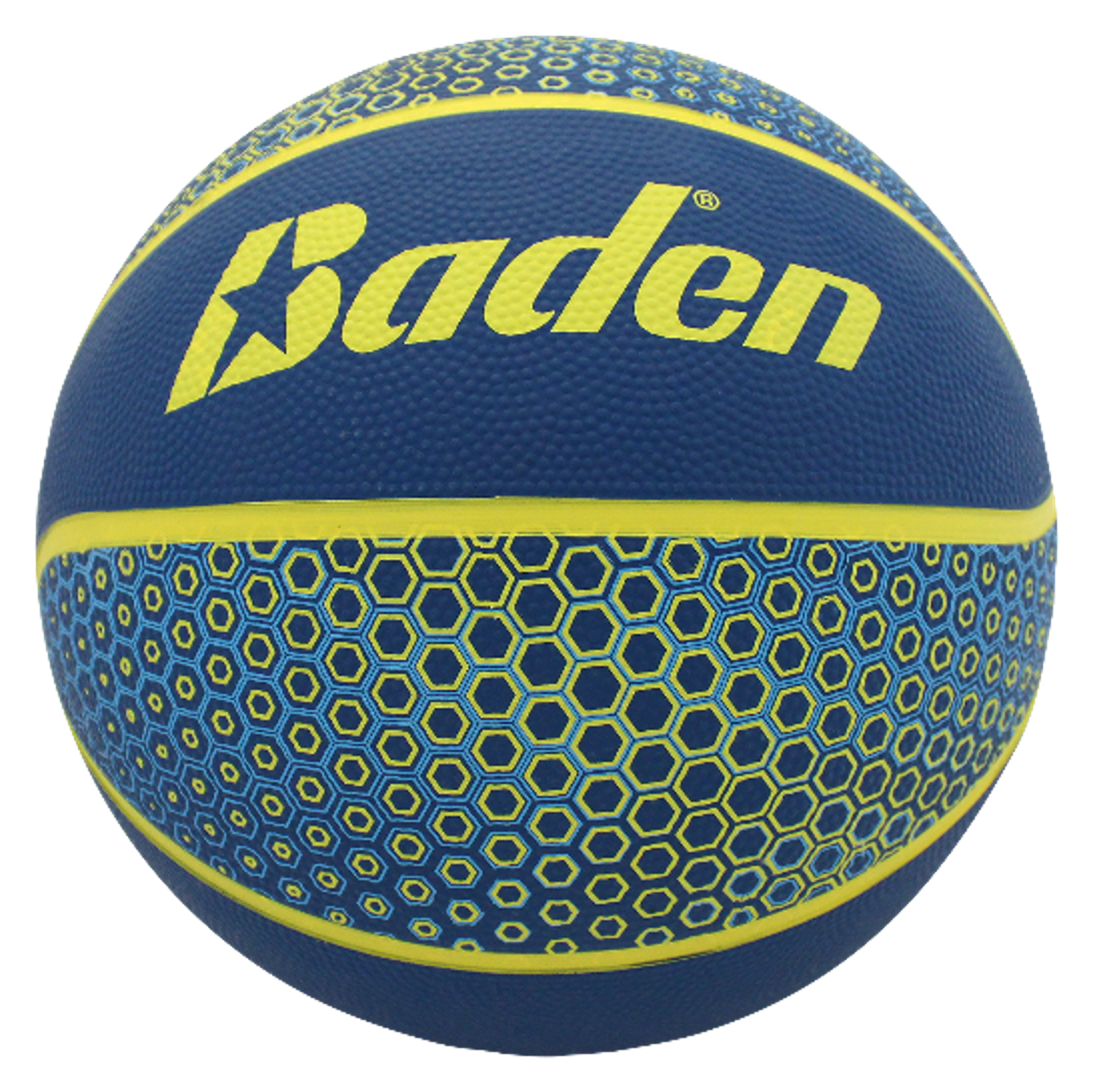 Baden Hex Rubber Ball Yellow/blue