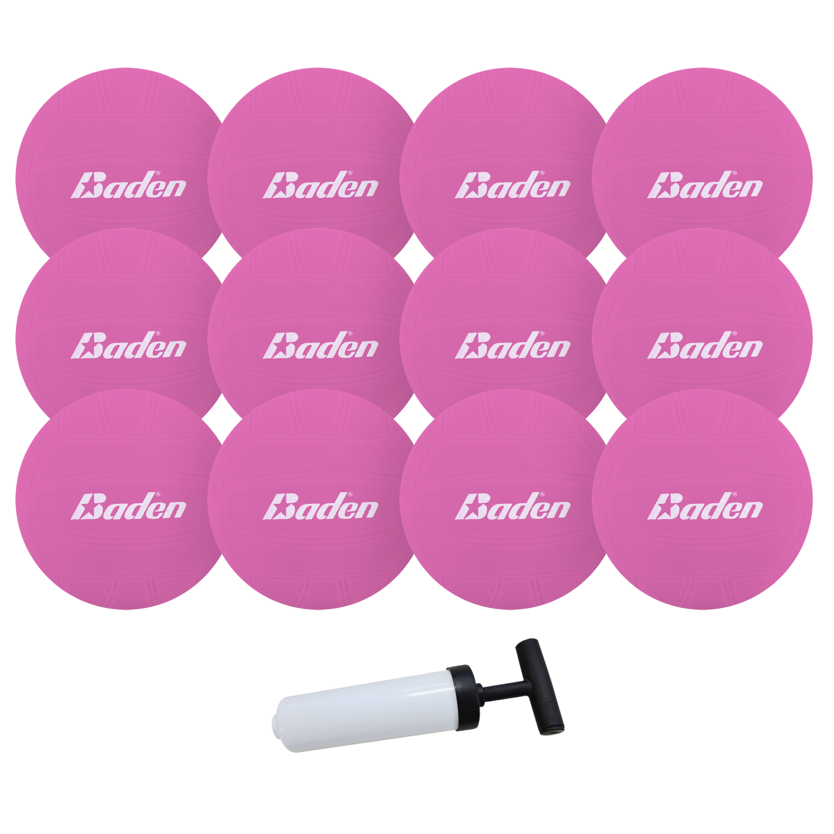 Baden Sports 12 Pack of Vinyl Mini Volleyballs - Pink