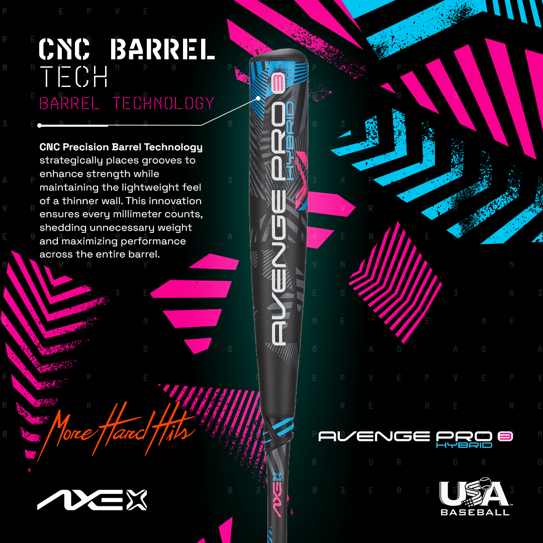 Baden Sports Axe Avenge Pro 3 Hybrid Usa Baseball Bat -5
