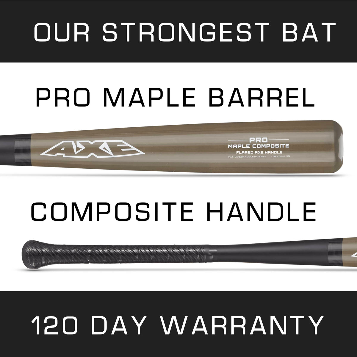 Baden Sports Axe Pro Maple Composite Wood Bat - Flared Handle - 31’’