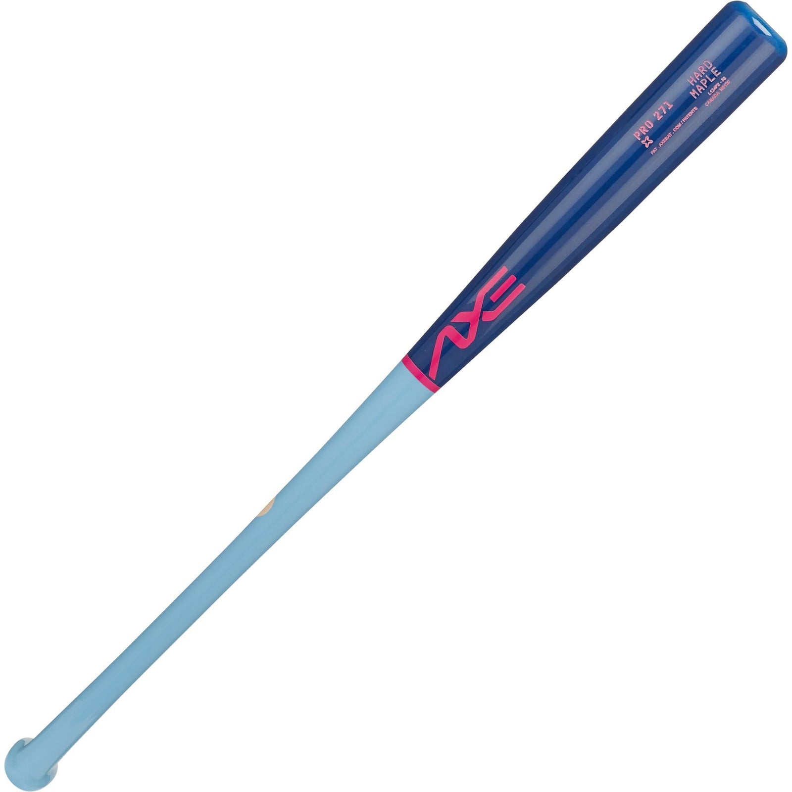 Baden Sports Axe Pro Series Maple Wood Baseball Bat | Spd 271 Turn | Velvet Sky | Handle - 32’’