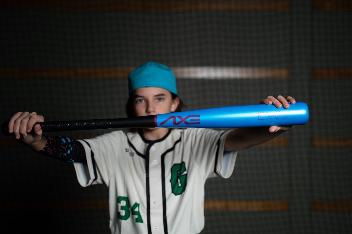 Baden Sports Axe Youth Pro Maple Composite Wood Baseball Bat | -5 | Aqua Strike | Handle