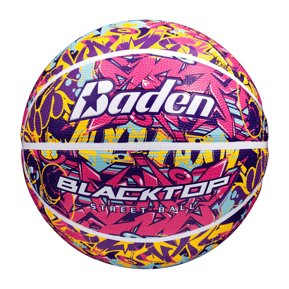 Baden Sports Blacktop Rubber Basketball - Pink Street Art Graffiti / Official 29.5’’