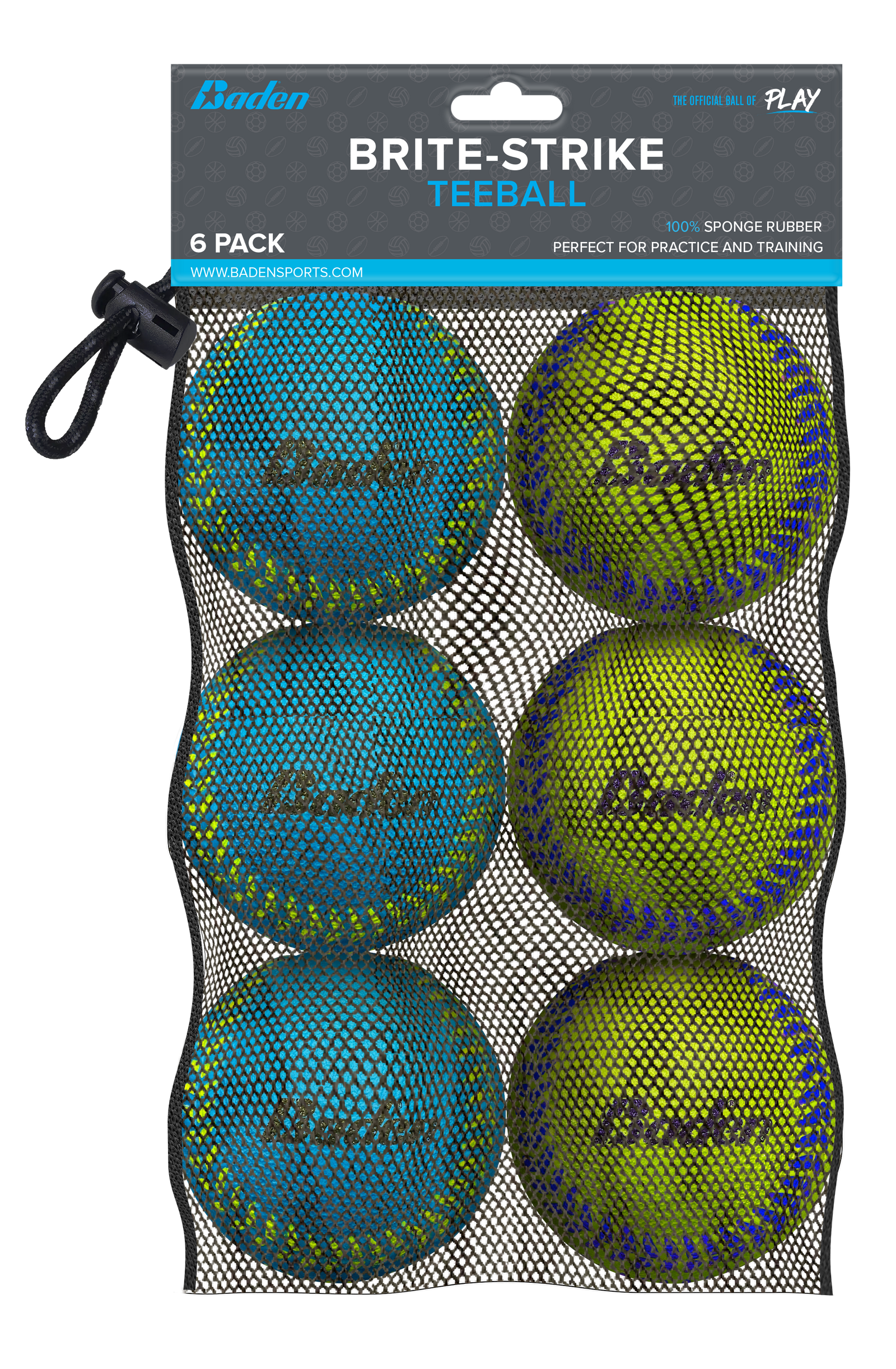 Baden Sports Brite Strike Baseball 6 Pack