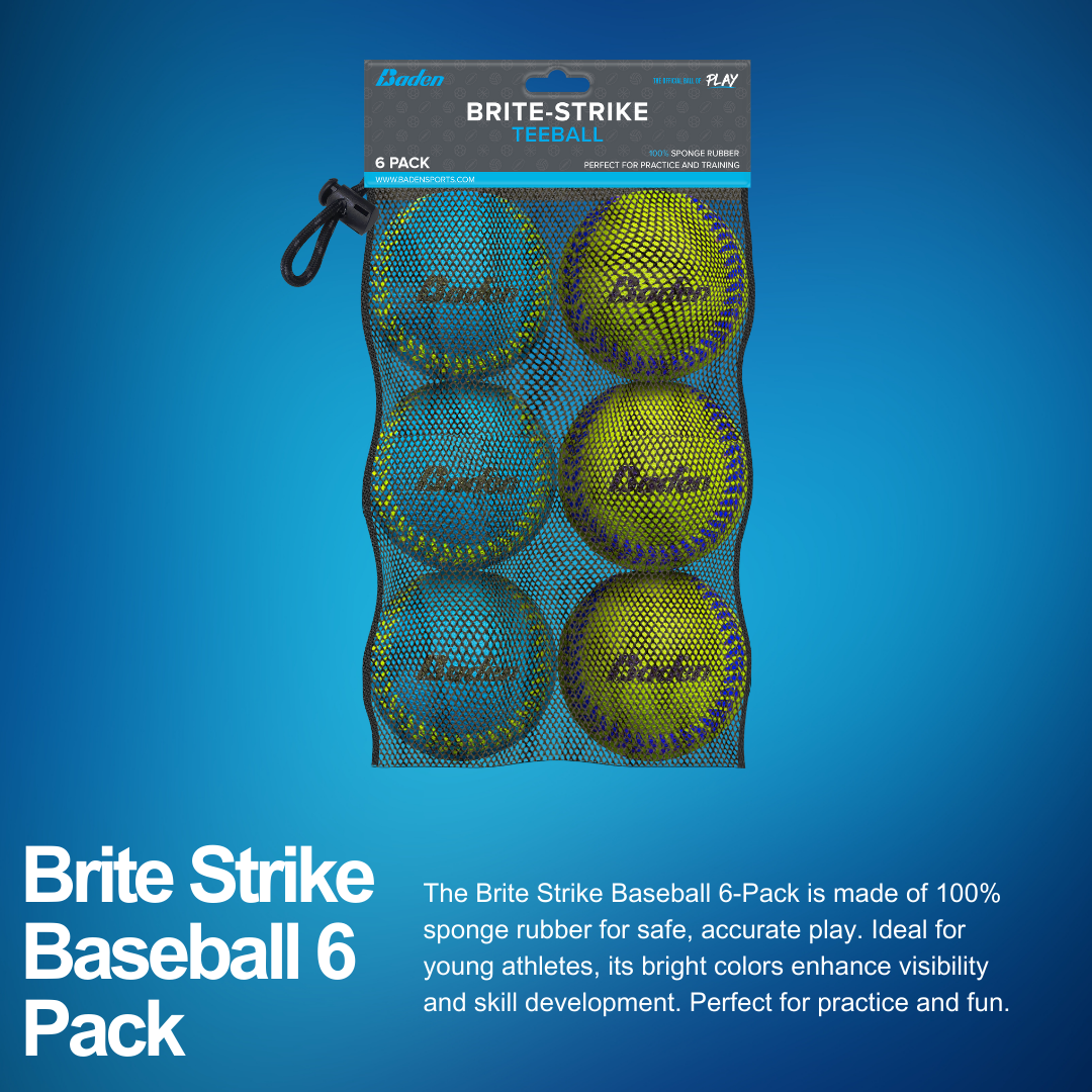 Baden Sports Brite Strike Baseball 6 Pack
