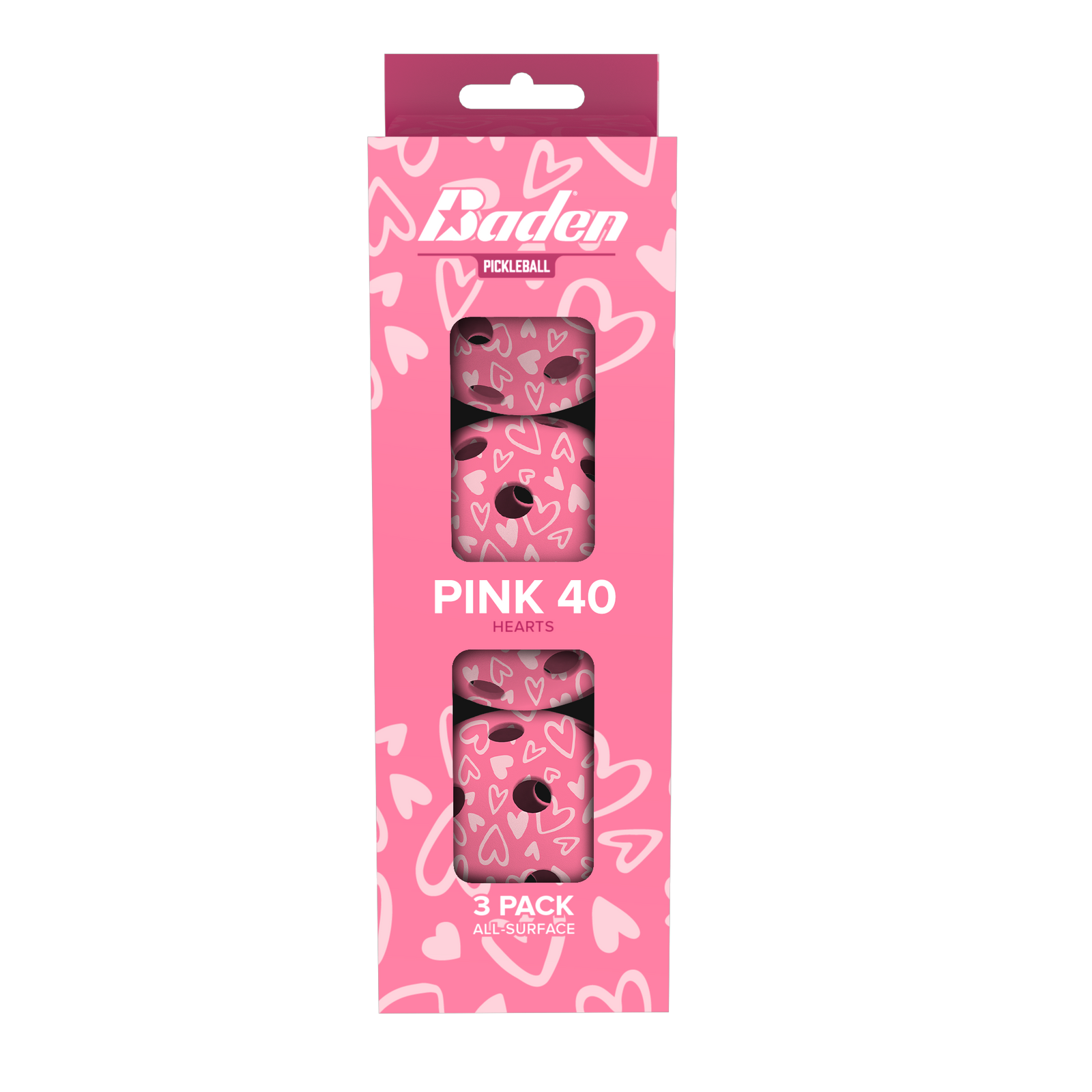 Baden Sports Dink Pink 40 Pickleball 3-pack