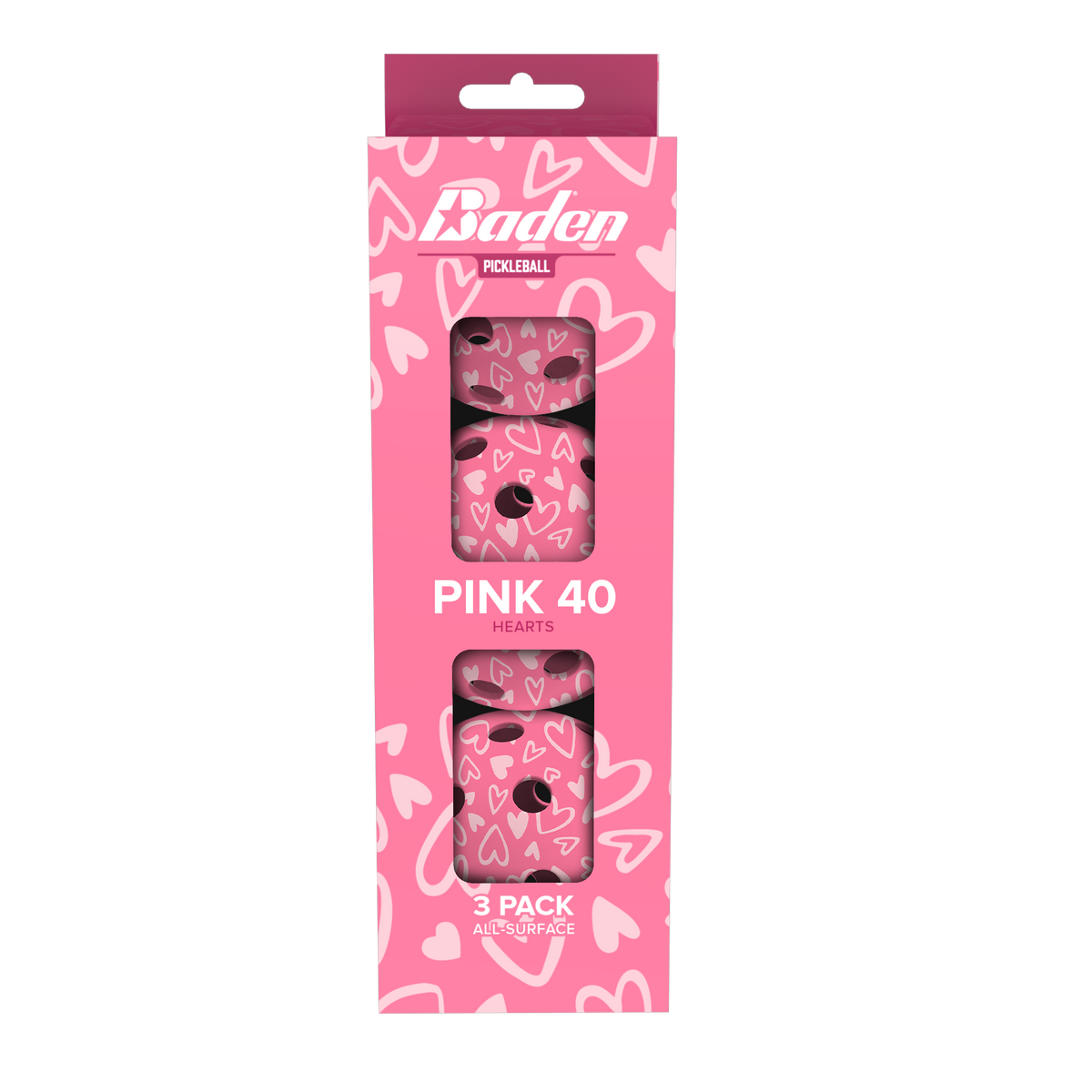 Baden Sports Dink Pink 40 Pickleball 3-pack