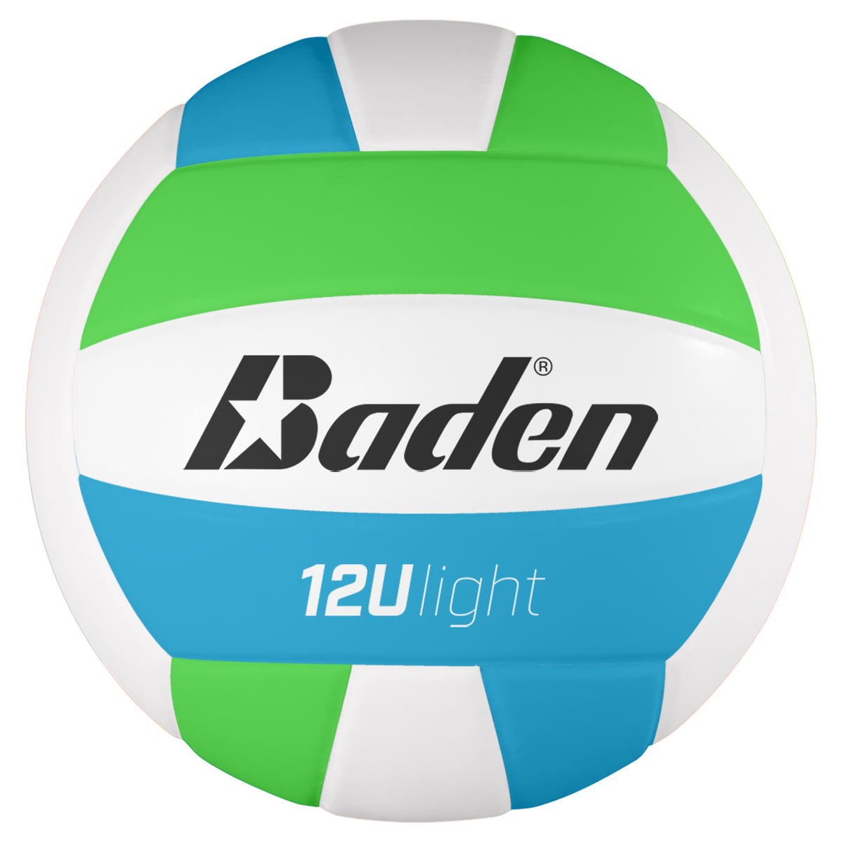 Baden Sports Light Microfiber Volleyball - Neon Blue/neon Green/white