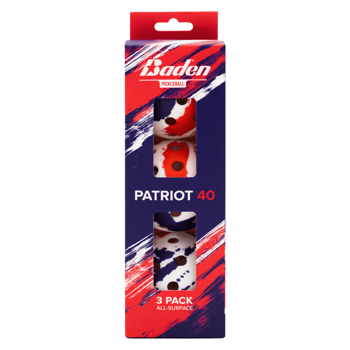 Baden Sports Patriot 40 Pickleball 3-pack