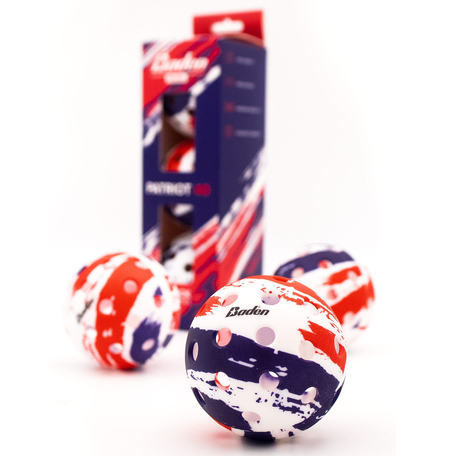 Baden Sports Patriot 40 Pickleball 3-pack