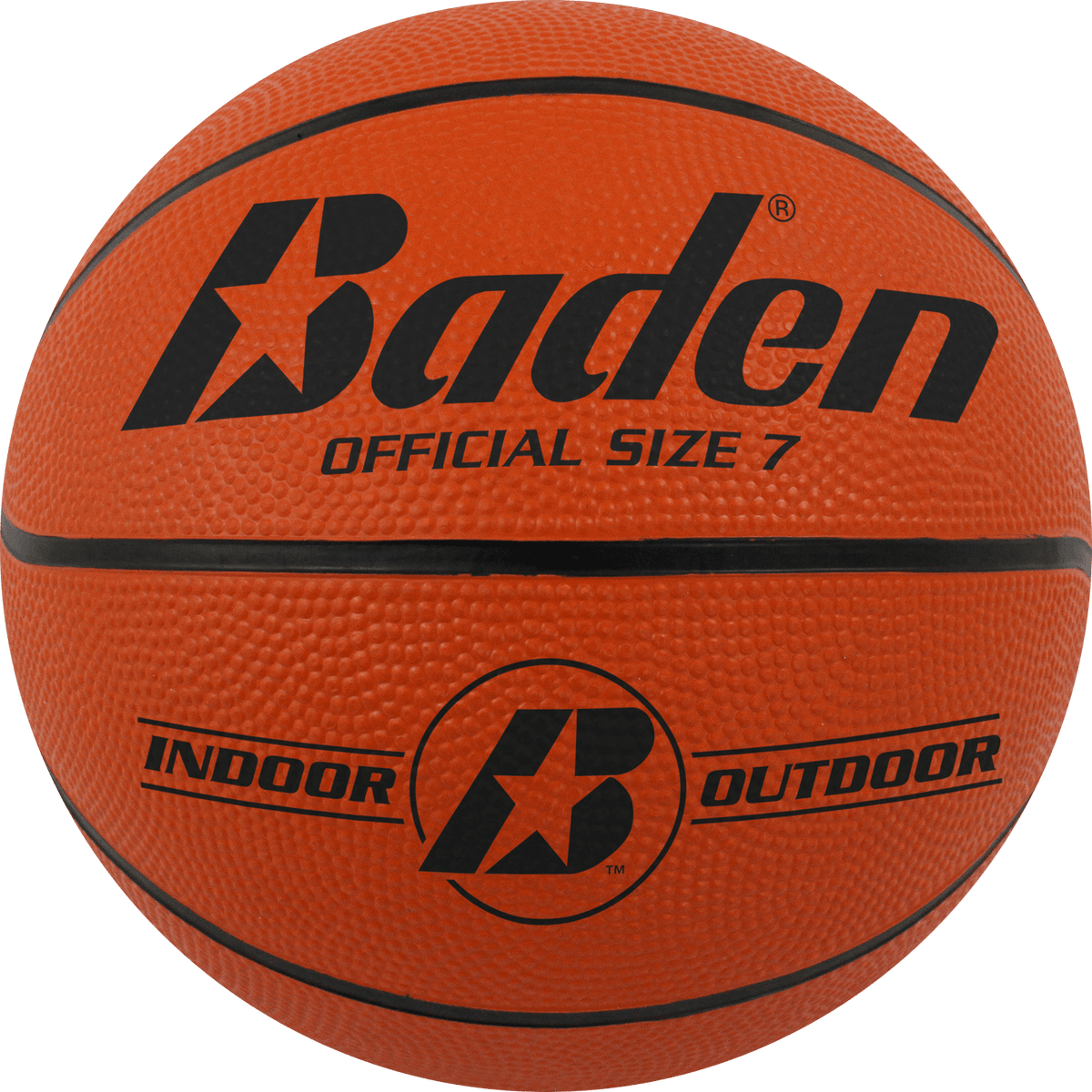 Baden Sports Rubber Basketball - Intermediate 28.5’’ / Orange