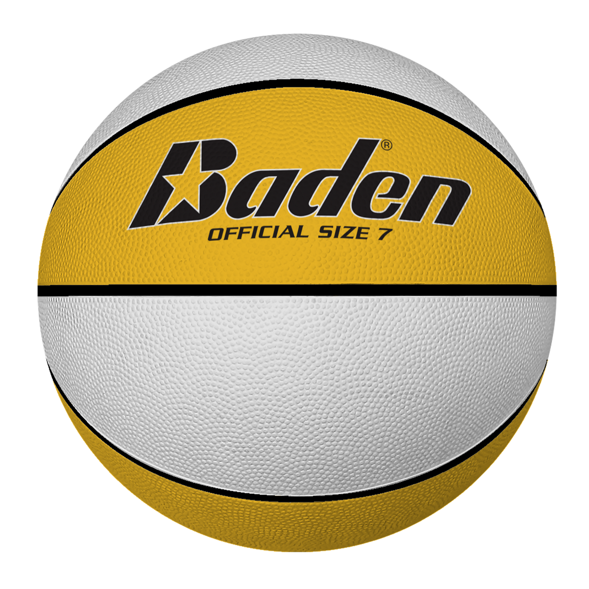 Baden Sports Rubber Basketball - Junior 27.5’’ / Yellow/white