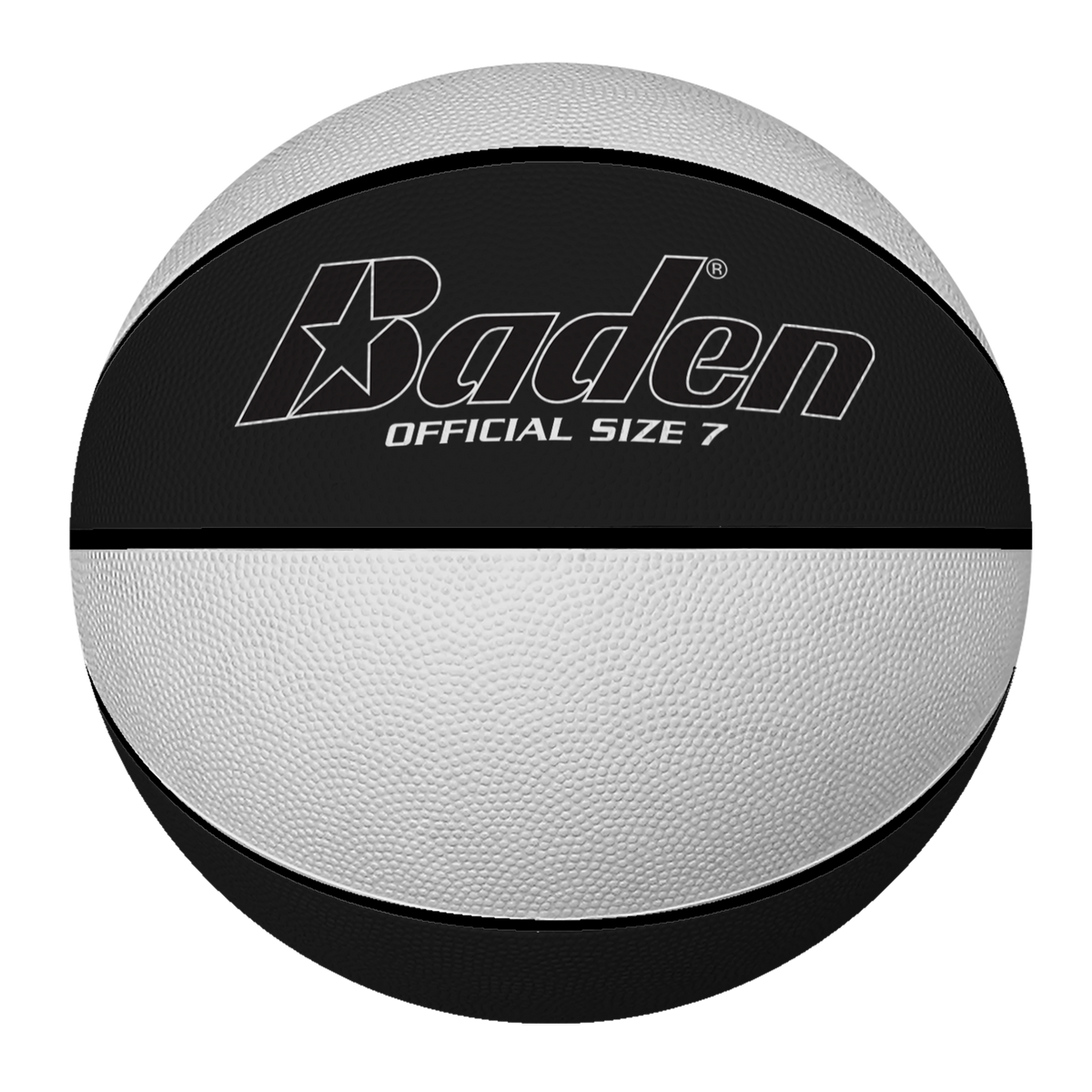 Baden Sports Rubber Basketball - Official 29.5’’ / Black/white
