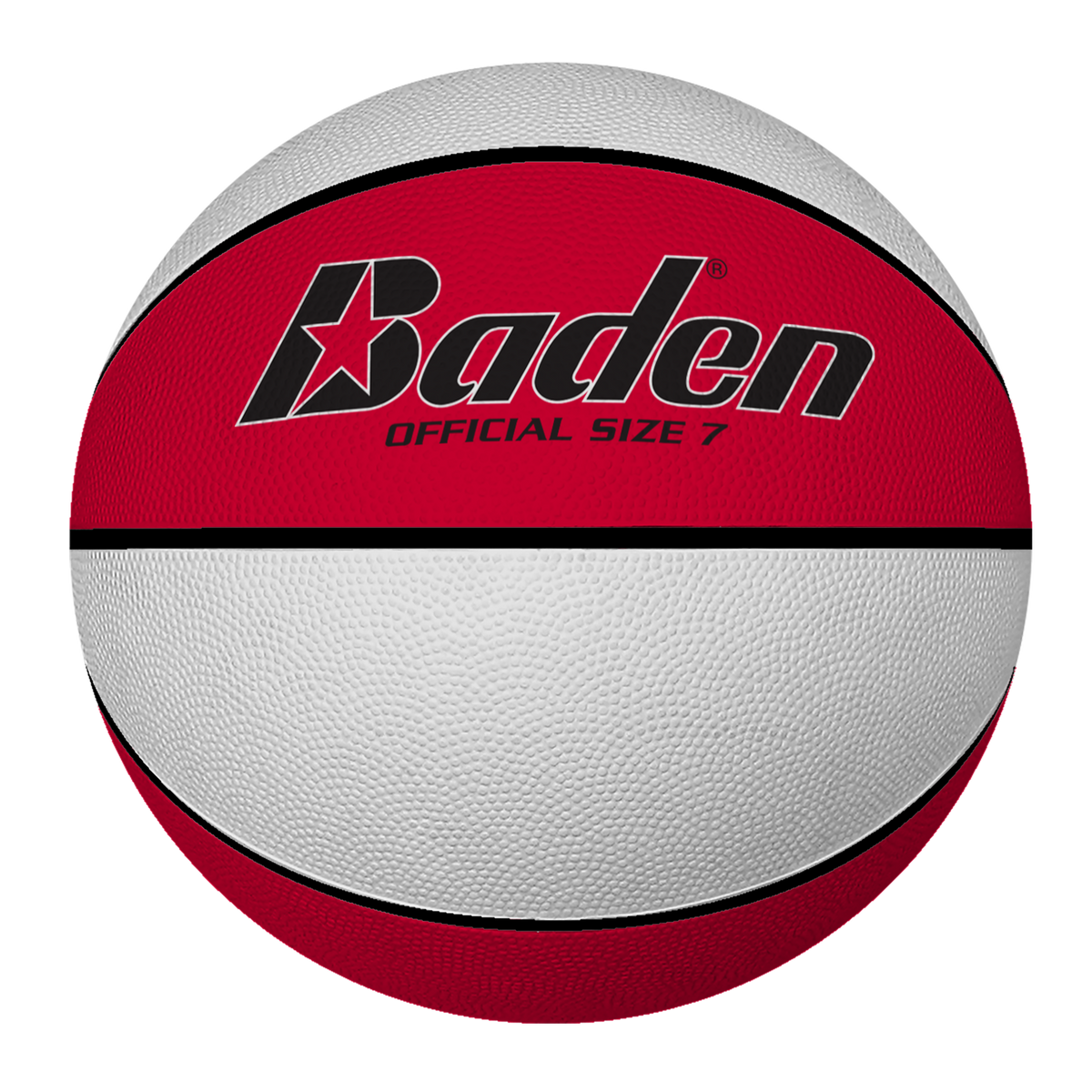 Baden Sports Rubber Basketball - Official 29.5’’ / Red/white