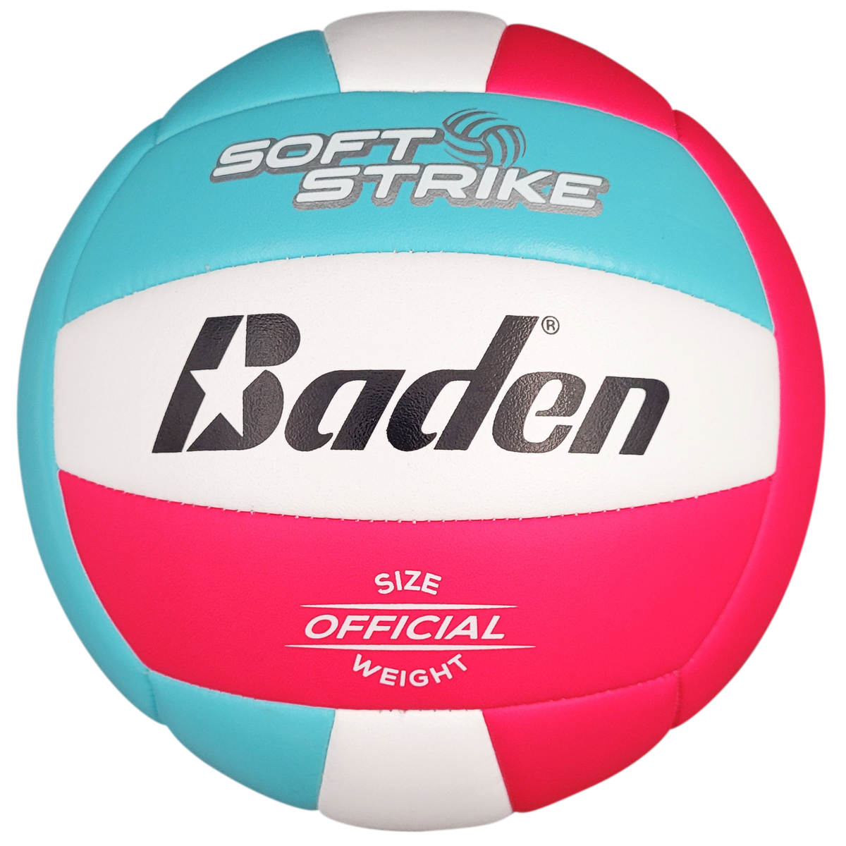 Baden Sports Soft Strike Volleyballs - Blue/pink/white