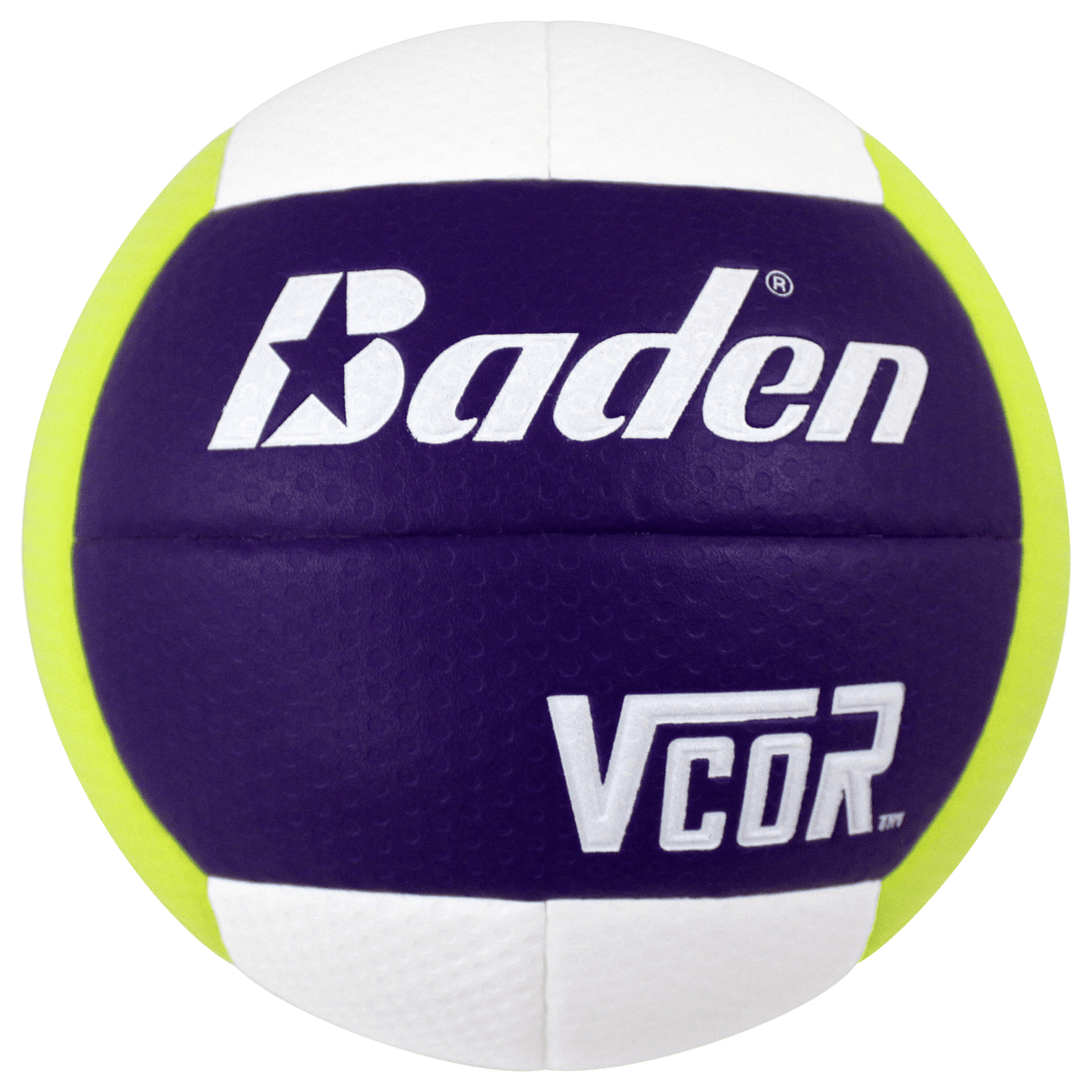Baden Sports Vcor Microfiber Volleyball - Purple/optic Yellow/white