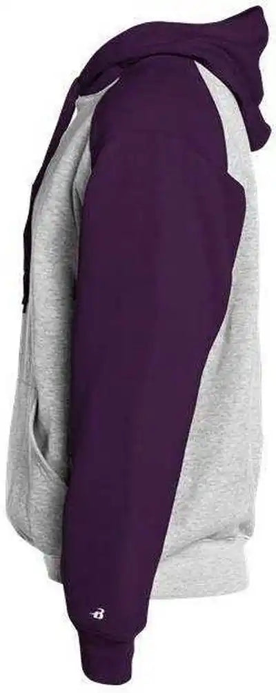 Badger Sport 1249 Athletic Fleece Hoodie - Oxford Purple