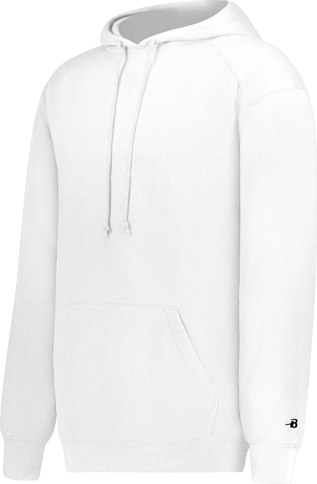 Badger Sport 1254 Hooded Sweatshirt - White - Adult Xs