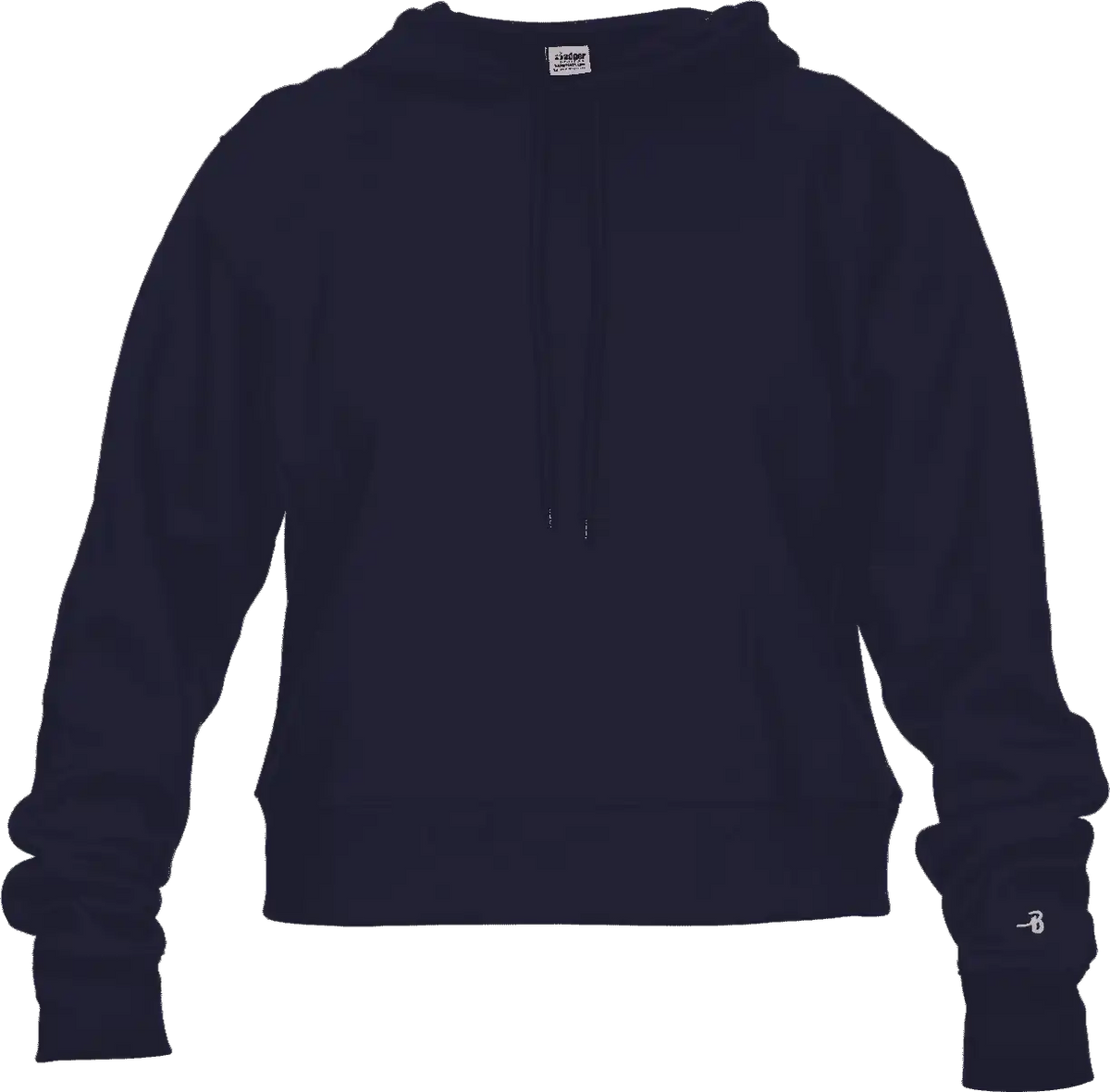 Badger Sport 1261 Athletic Fleece Women’s Crop Hoodie - Navy