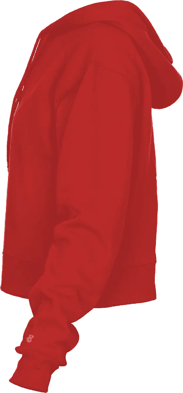 Badger Sport 1261 Athletic Fleece Women’s Crop Hoodie - Red