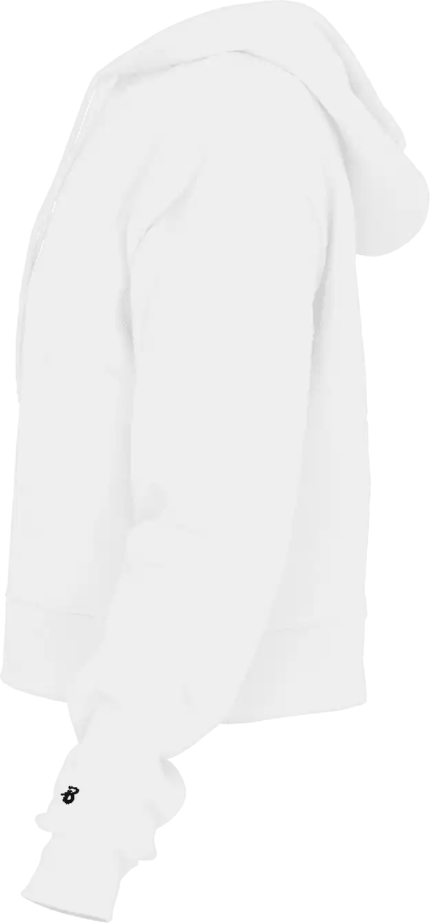 Badger Sport 1261 Athletic Fleece Women’s Crop Hoodie White