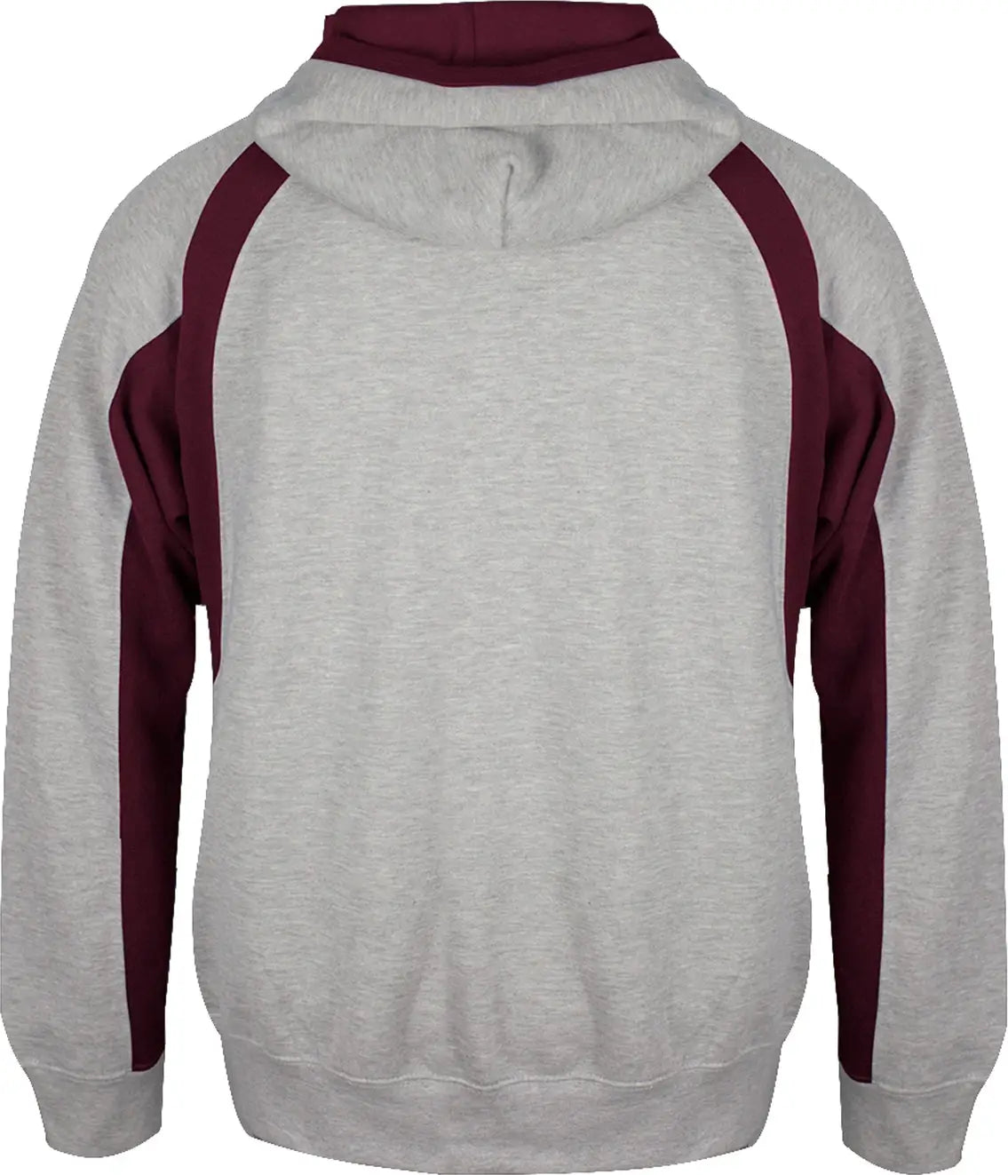 Badger Sport 1262 Hook Hoodie - Oxford Gray Maroon