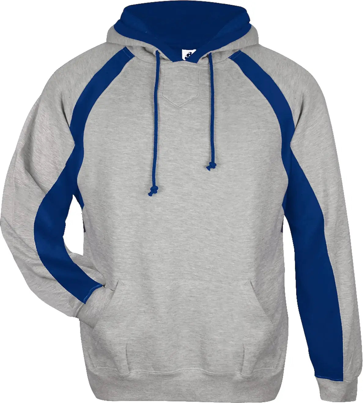 Badger Sport 1262 Hook Hoodie - Oxford Gray Royal - Adult Xs