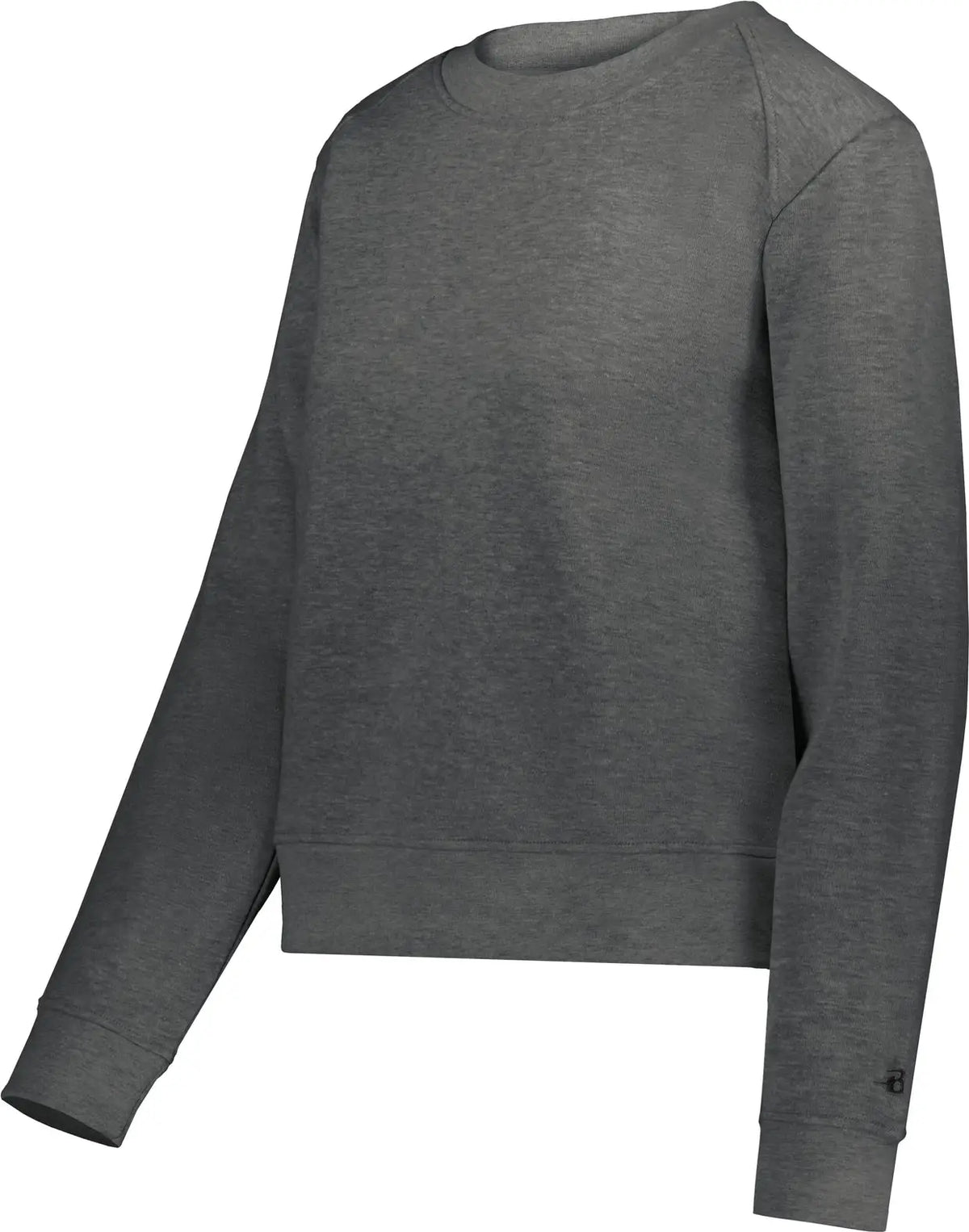 Badger Sport 1263 Ladies Athletic Fleece Crop Crew Sweatshirt - Charcoal - Dark Gray / Xs
