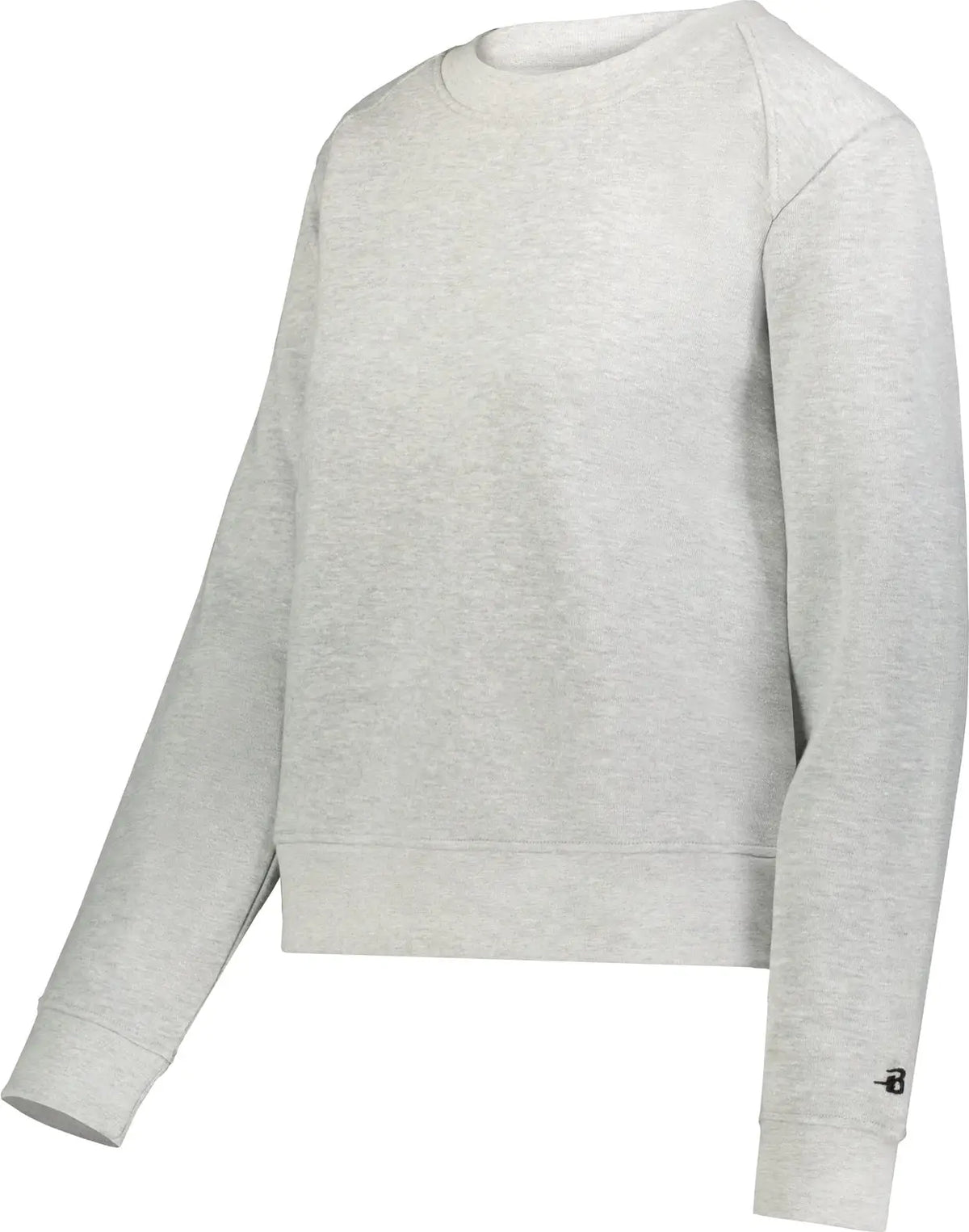 Badger Sport 1263 Ladies Athletic Fleece Crop Crew Sweatshirt - Oxford Gray - Xs