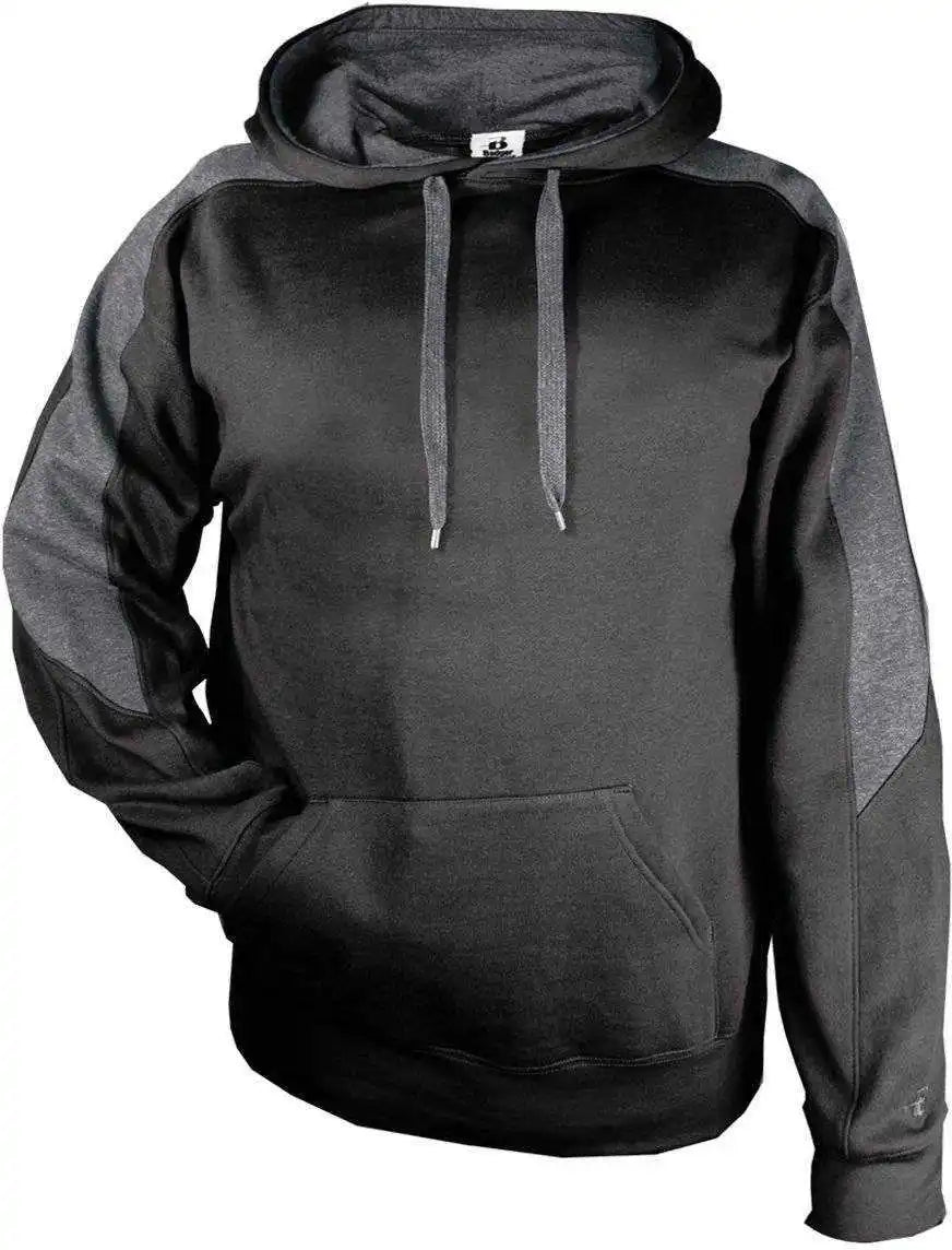 Badger Sport 1265 Saber Hoodie - Black Charcoal