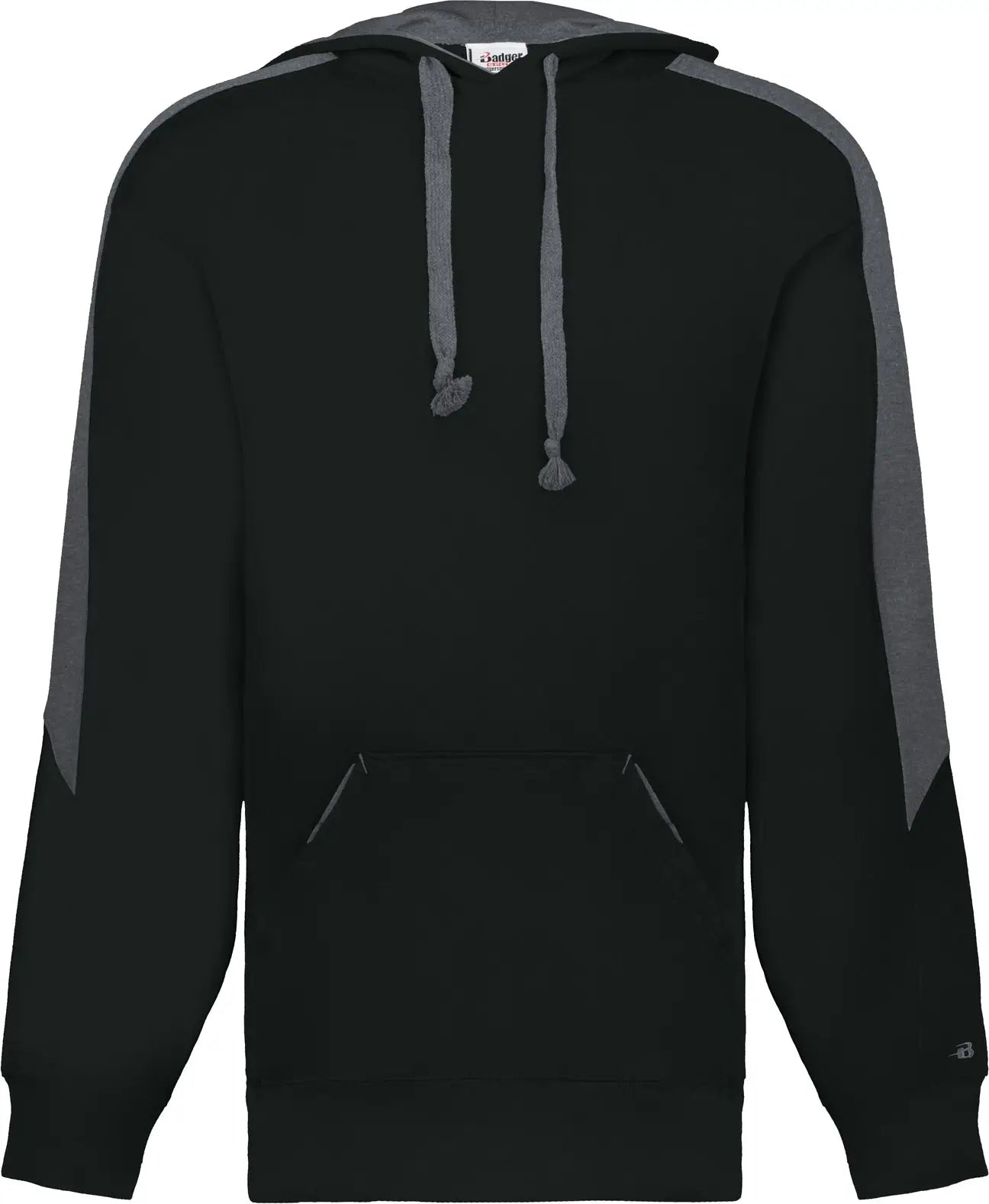 Badger Sport 1265 Saber Hoodie - Black Charcoal