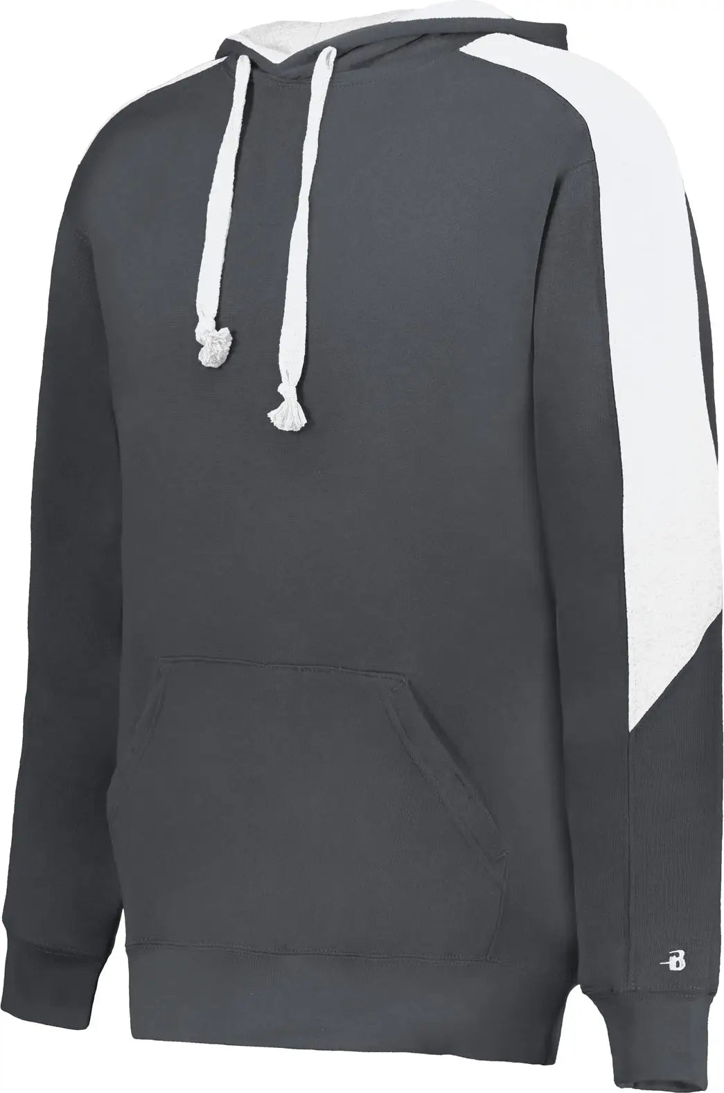 Badger Sport 1265 Saber Hoodie - Charal White - Adult Xs